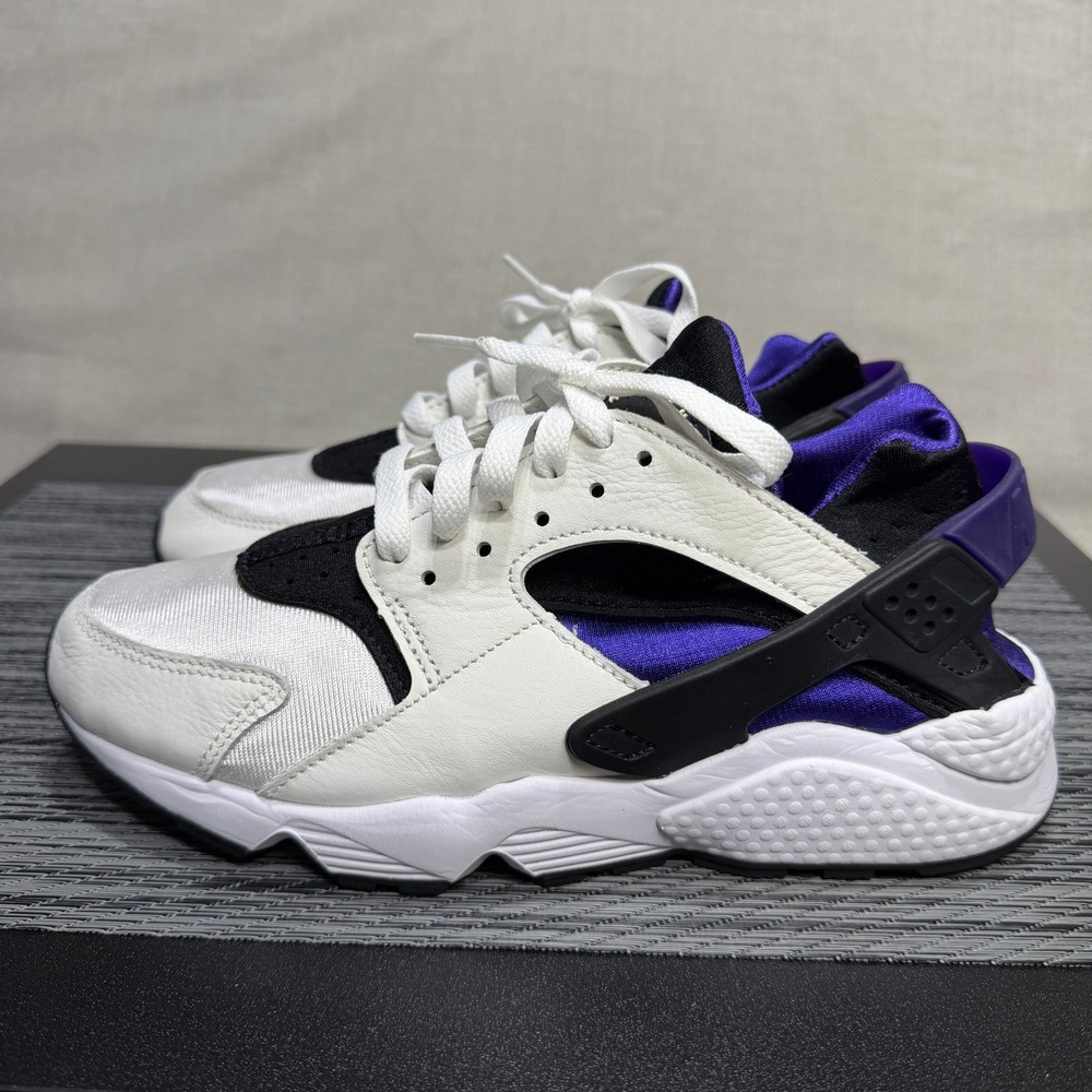 Nike Air Huarache Shoes - Womens 7 - White Black Purple DH4439-105 Running